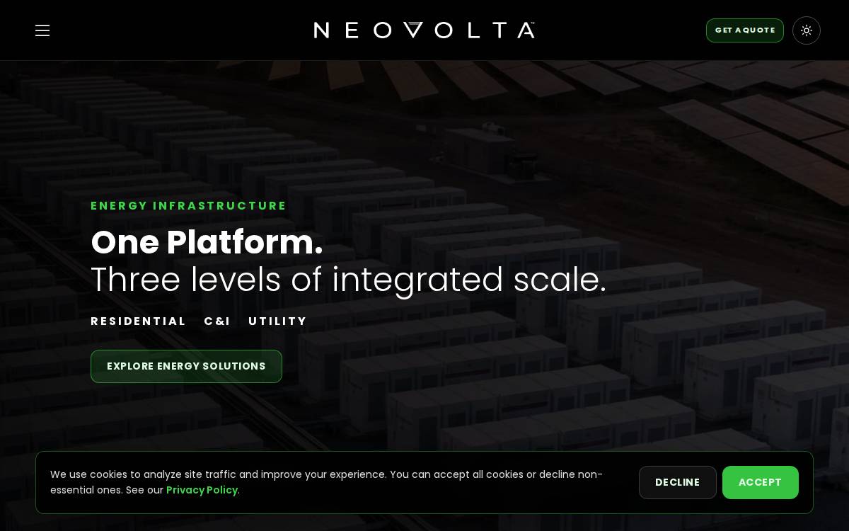 NeoVolta website preview