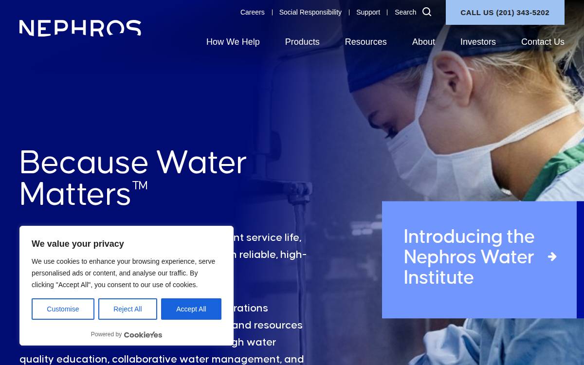 Nephros website preview