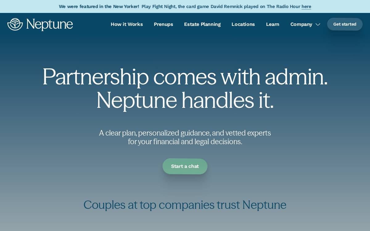 Neptune website preview
