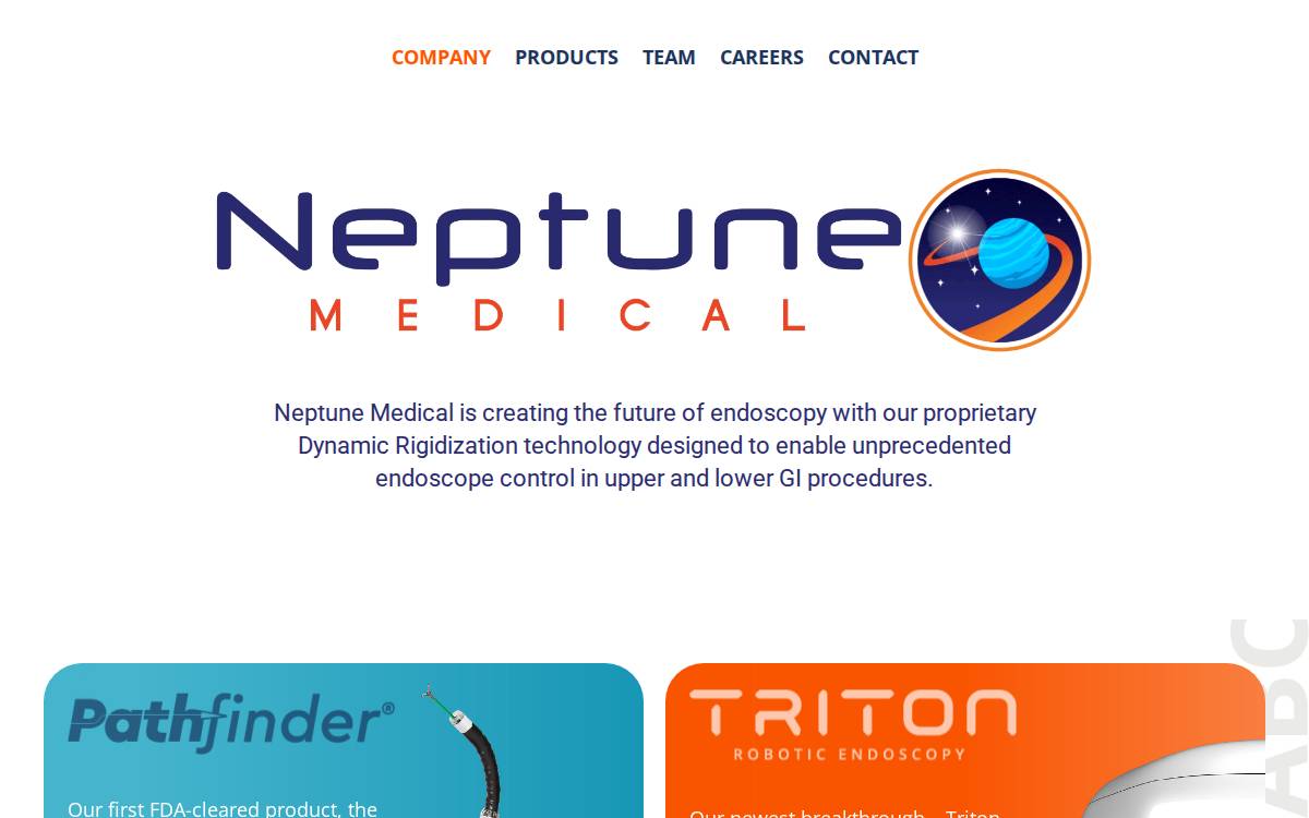 Neptune Medical website preview