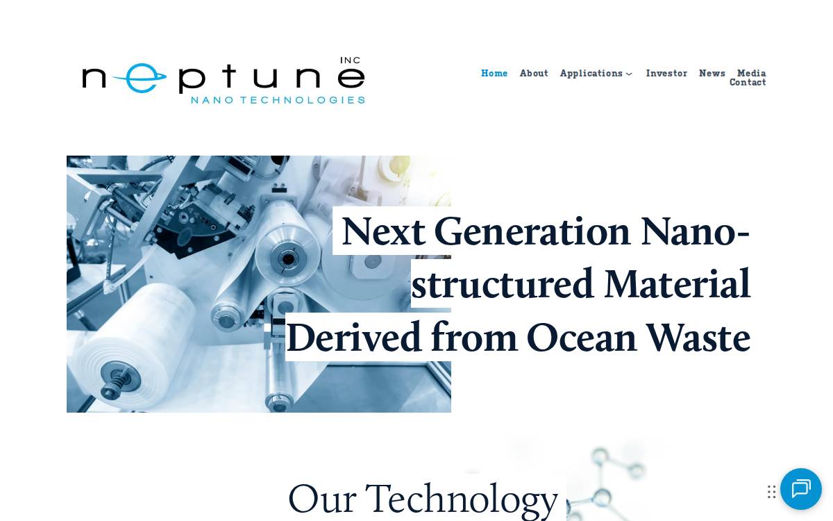 Neptune Nanotechnologies Inc. Website website preview