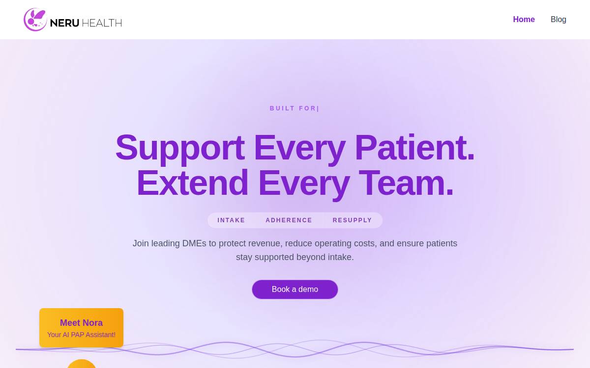 Neru Health AI website preview