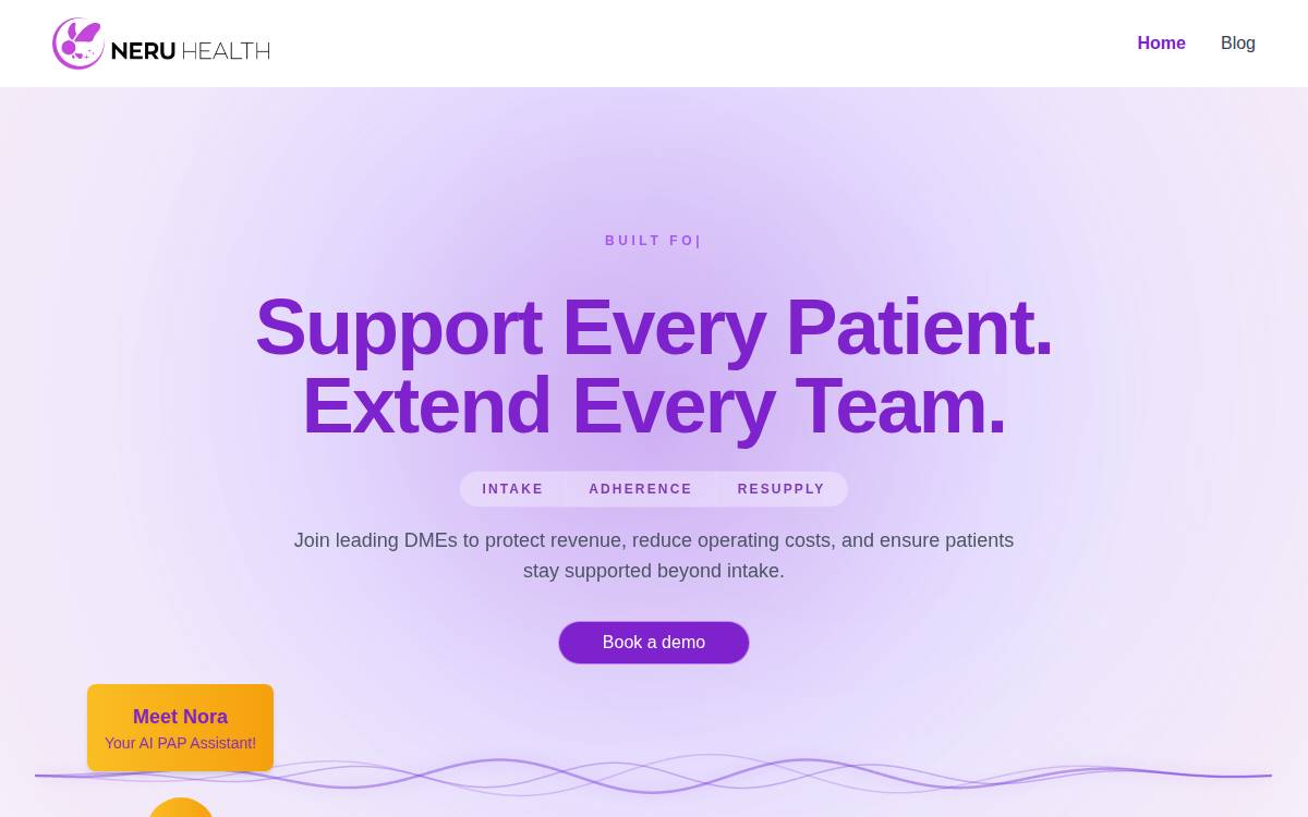 Neru Health website preview