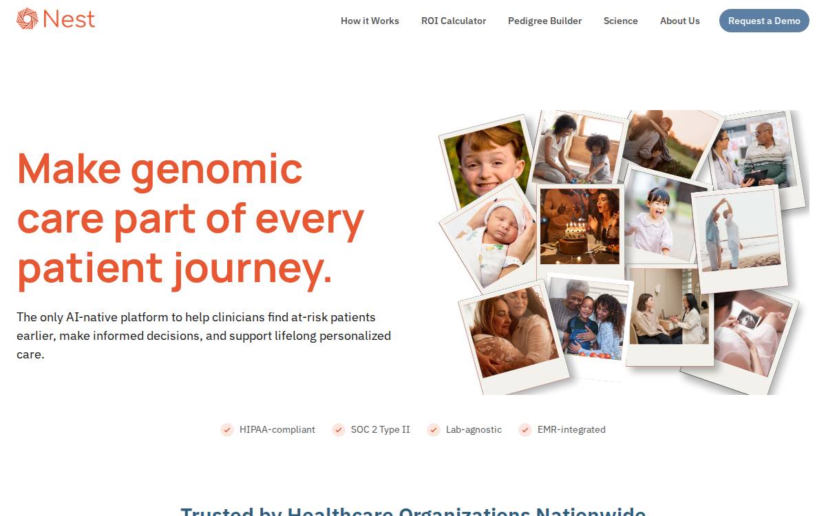 Nest Genomics website preview