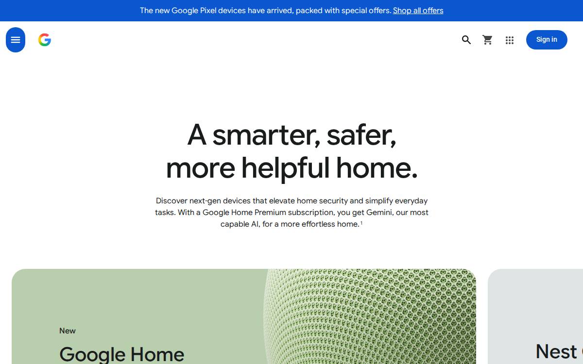 Nest website preview