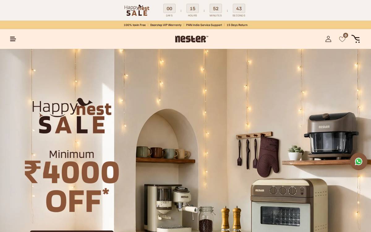 Nester website preview