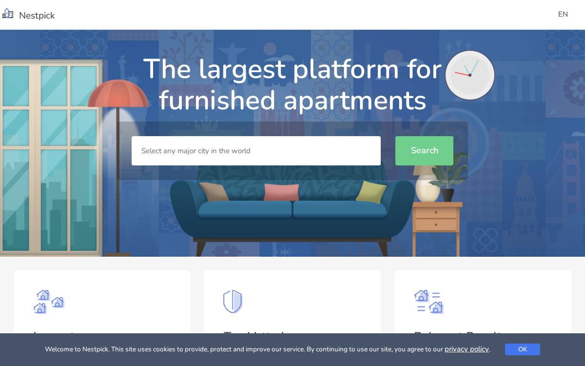 Nestpick website preview