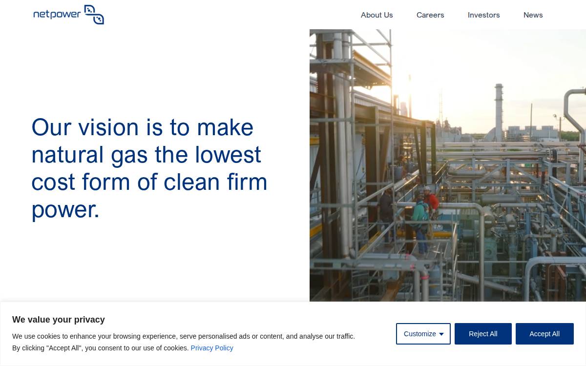 NET Power website preview