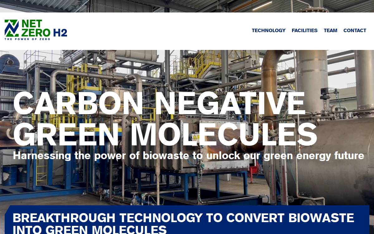 Net Zero Hydrogen website preview
