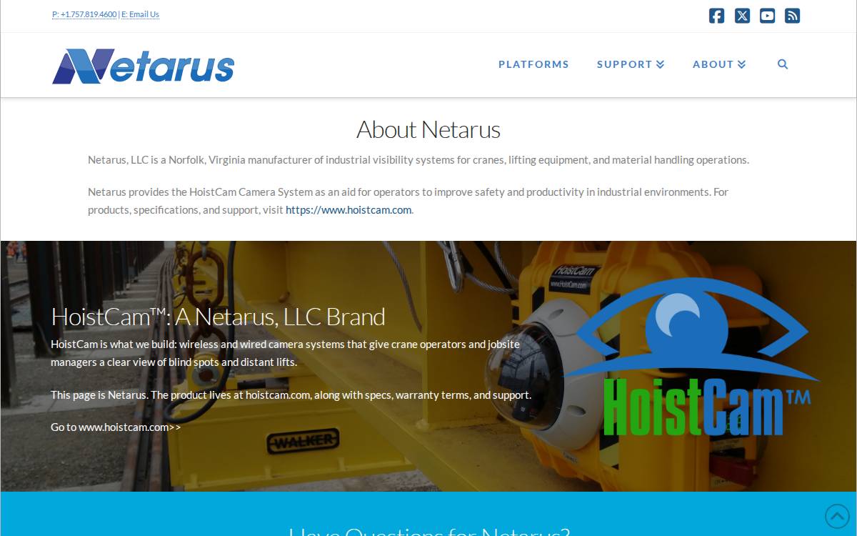 Netarus website preview