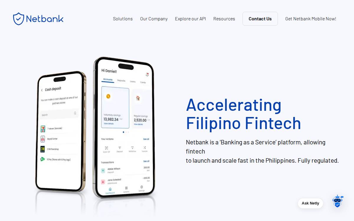 Netbank website preview