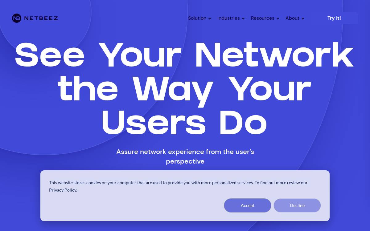 NetBeez website preview