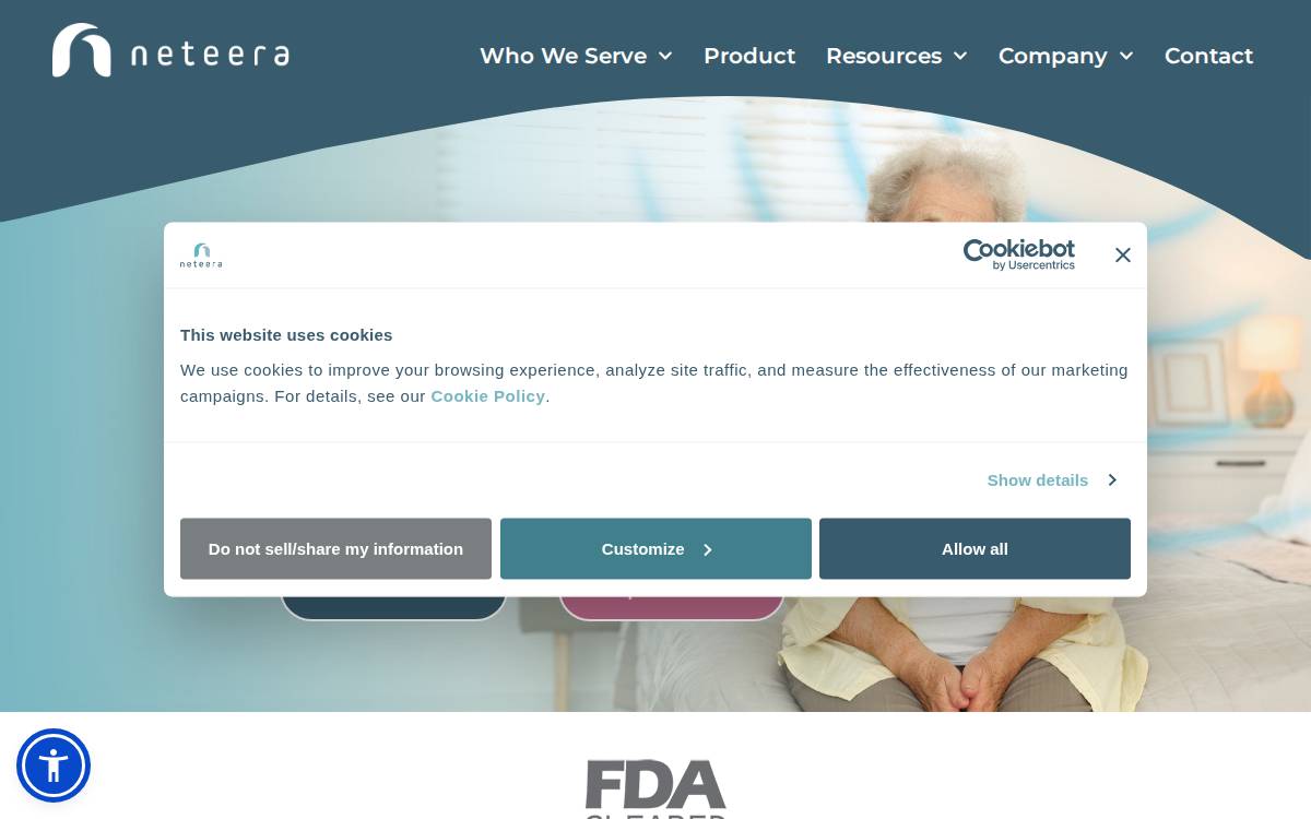 Neteera Technologies website preview