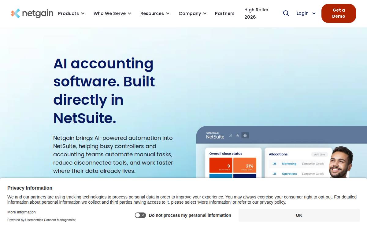 Netgain website preview
