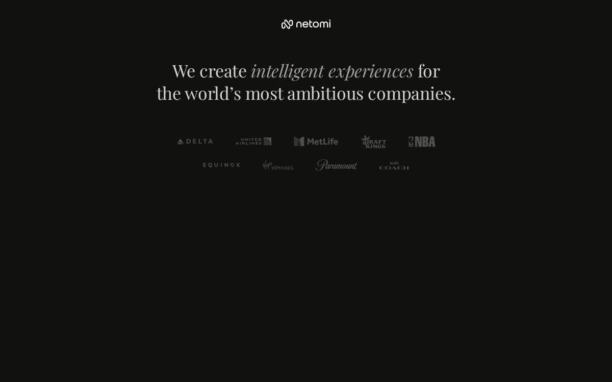 Netomi website preview