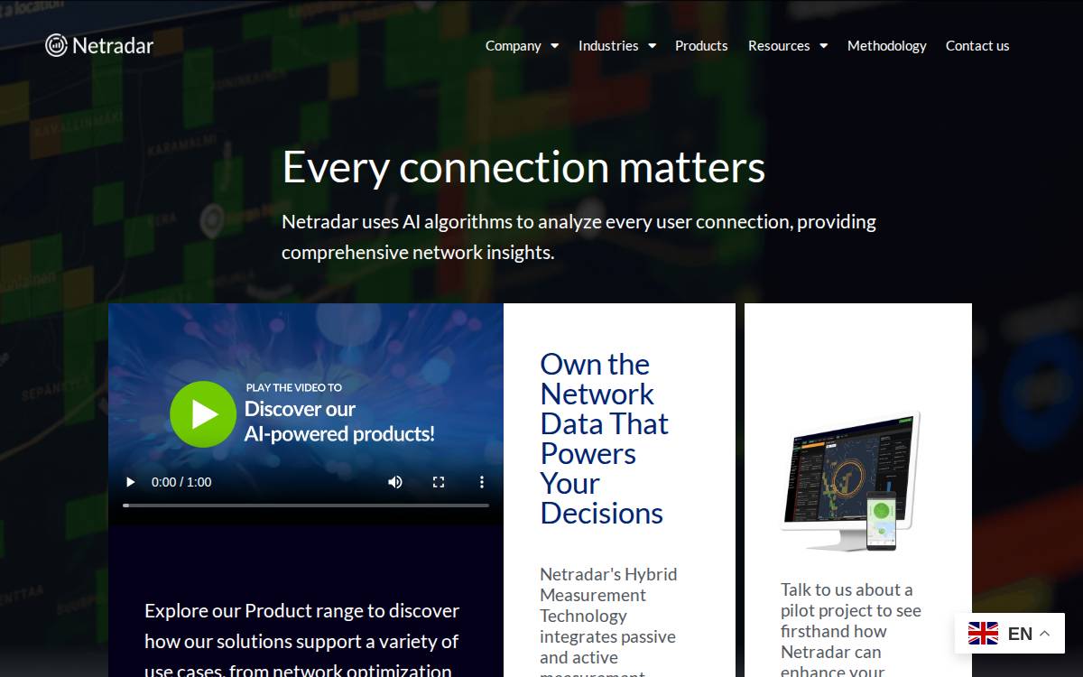 Netradar website preview