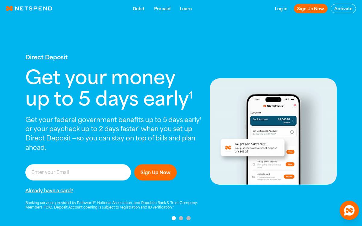 Netspend Corporation website preview