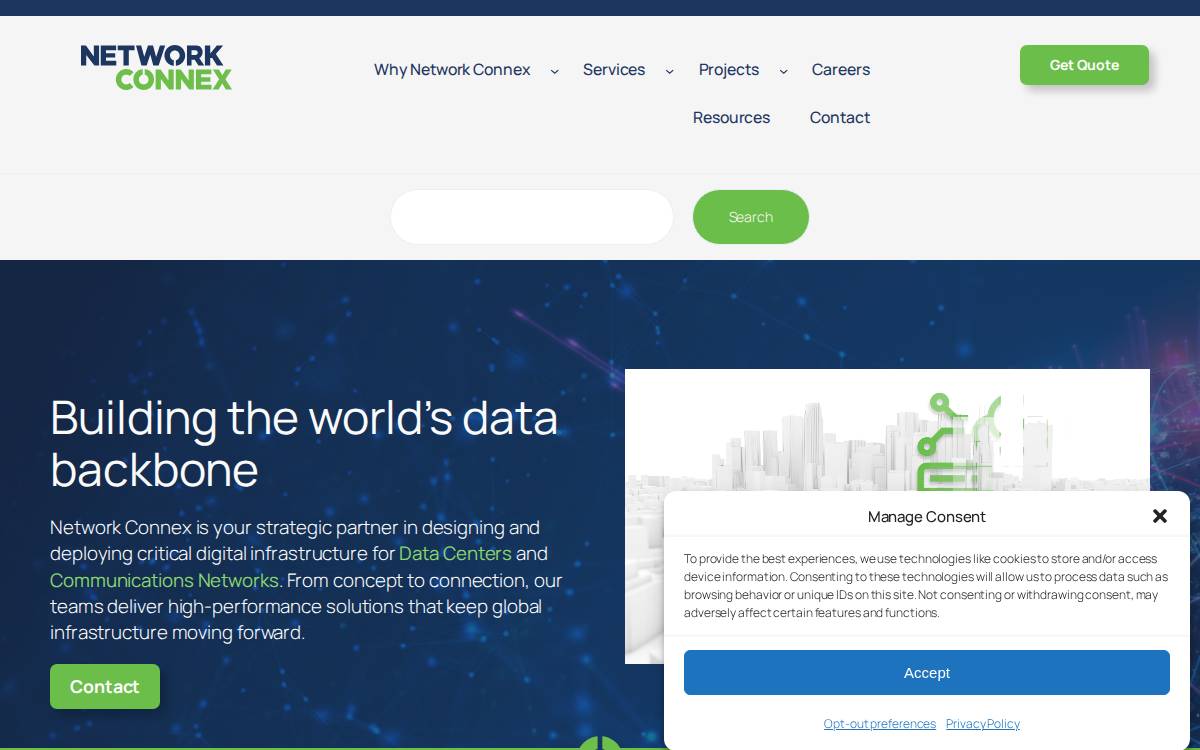 Network Connex website preview