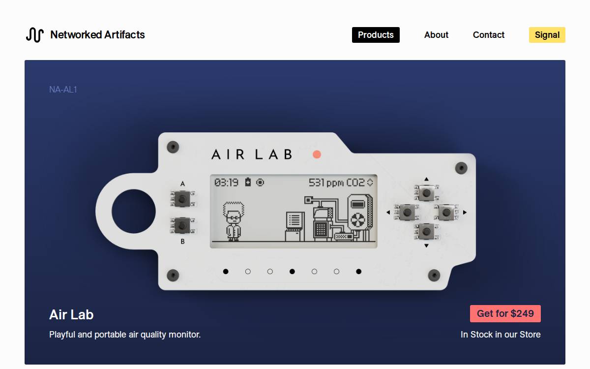Networked Artifacts website preview