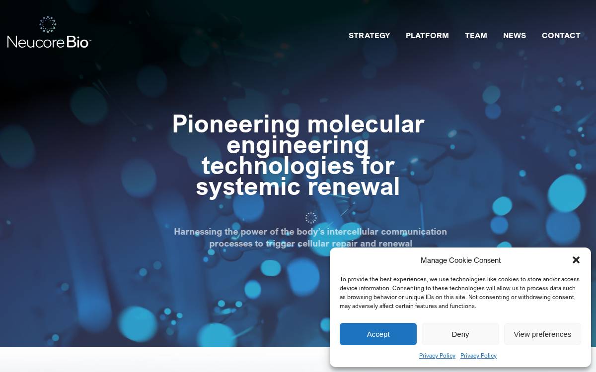 Neucore Bio website preview