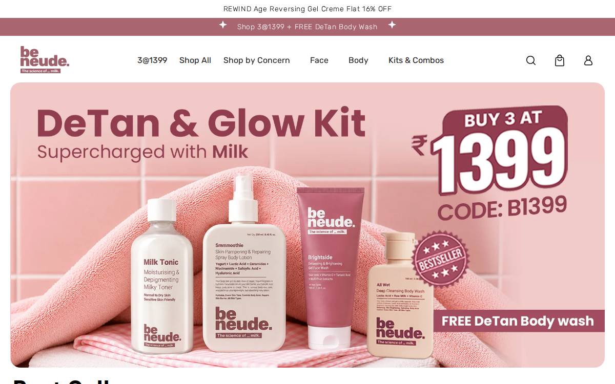 Neude Skin website preview