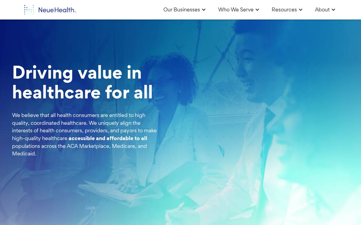 NeueHealth website preview