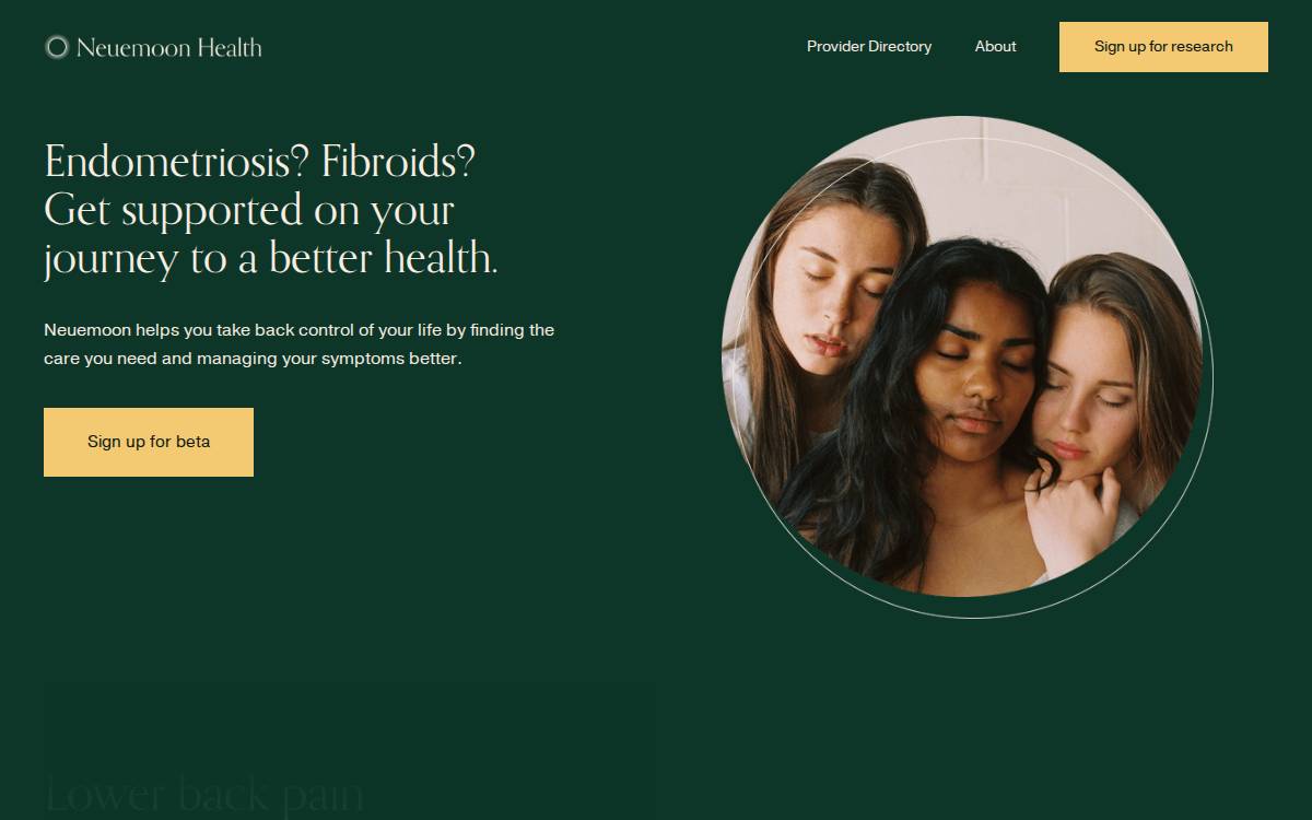 Neuemoon Health website preview