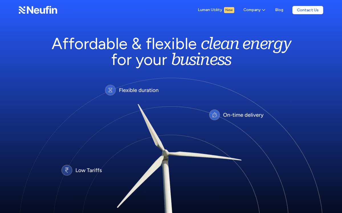 Neufin website preview