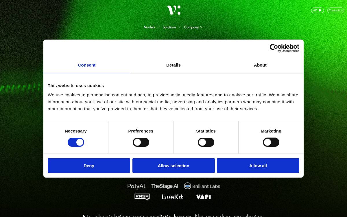 Neuphonic website preview