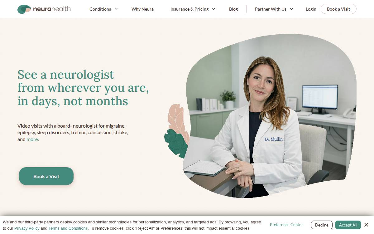 Neura Health website preview