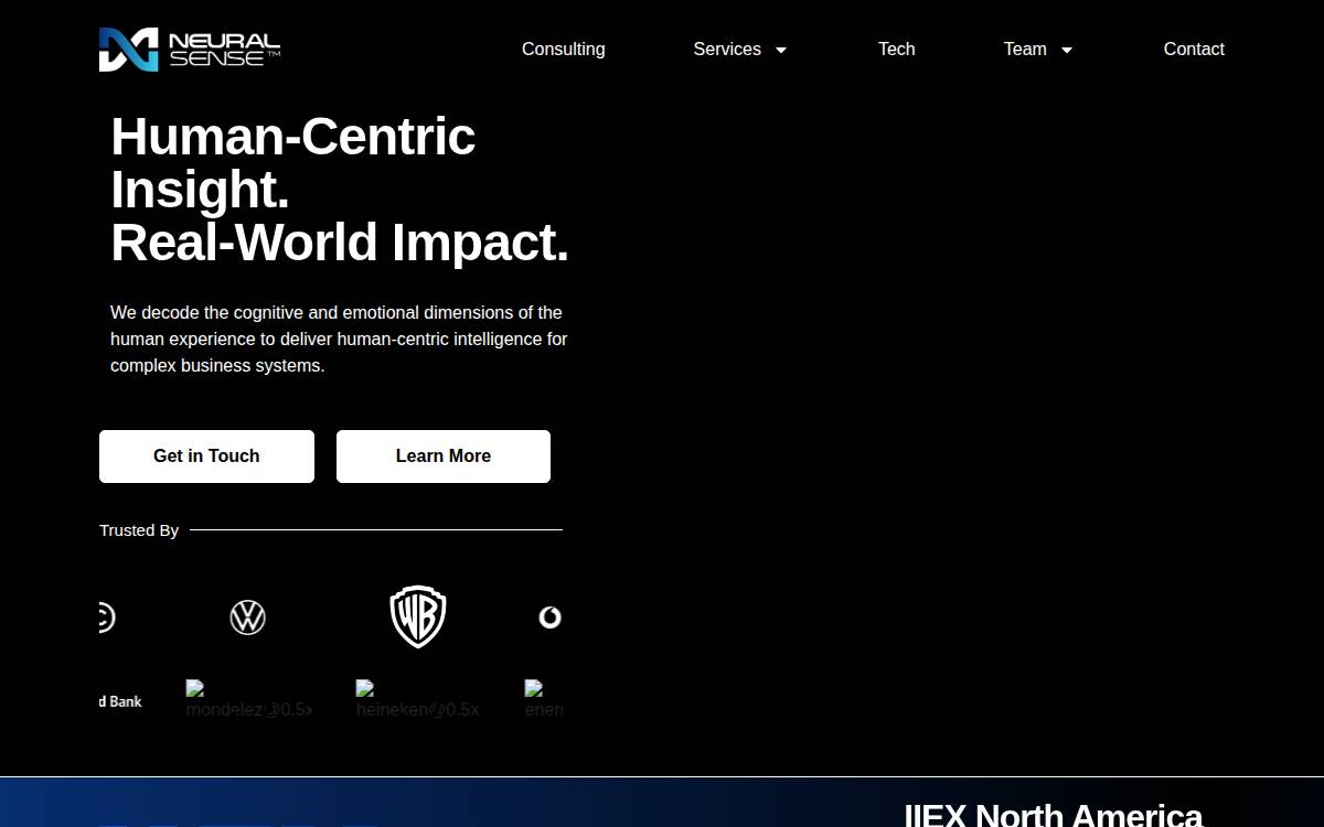Neural Sense website preview
