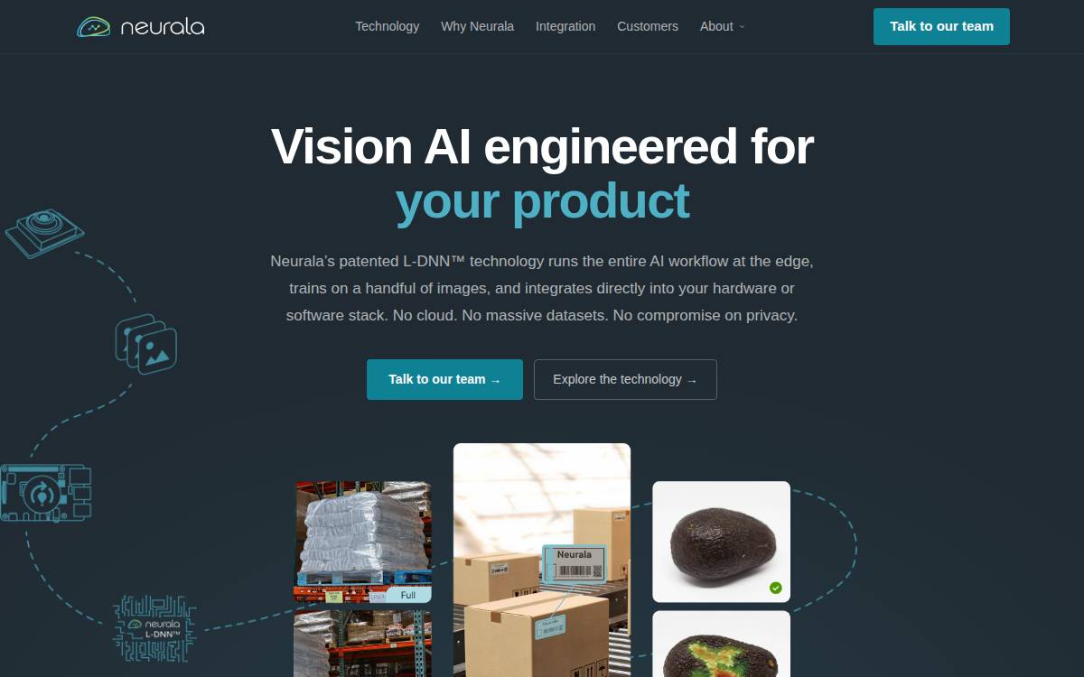 Neurala website preview