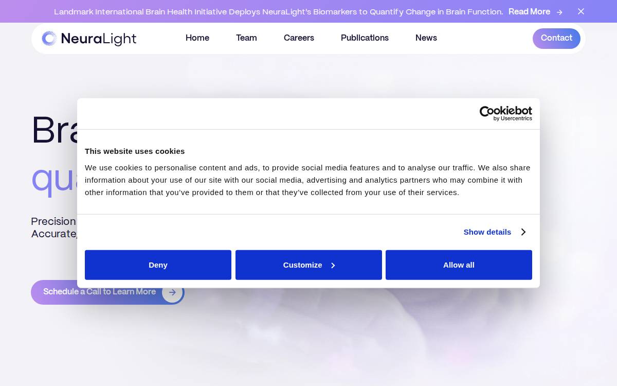 Neuralight website preview