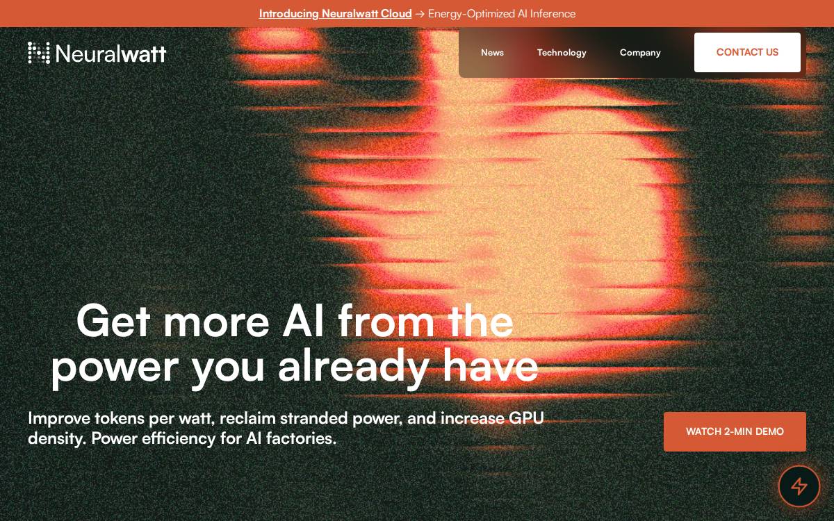 Neuralwatt website preview