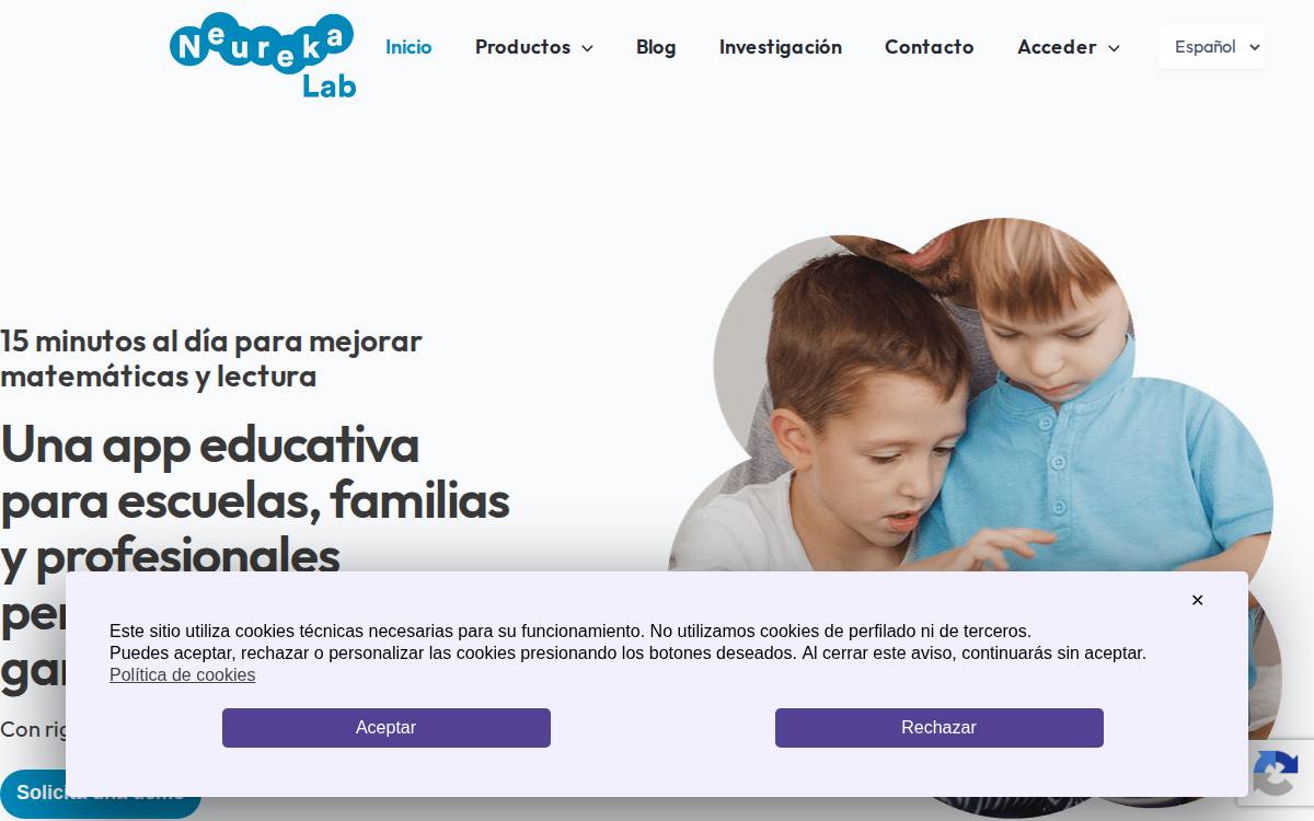 NeurekaLAB website preview
