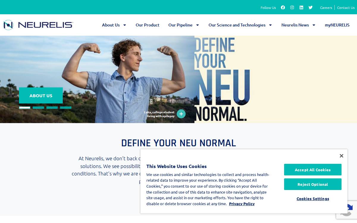 Neurelis website preview
