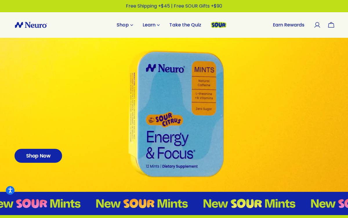 Neuro Gum website preview