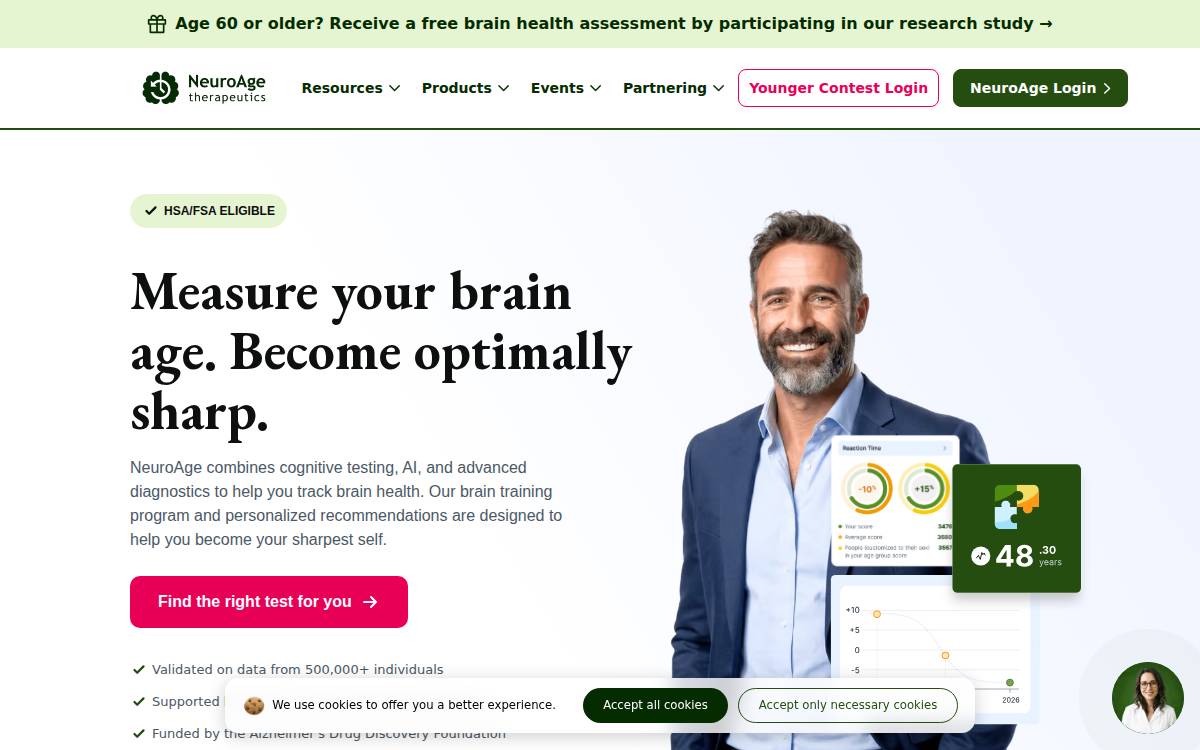 Neuroagetx website preview