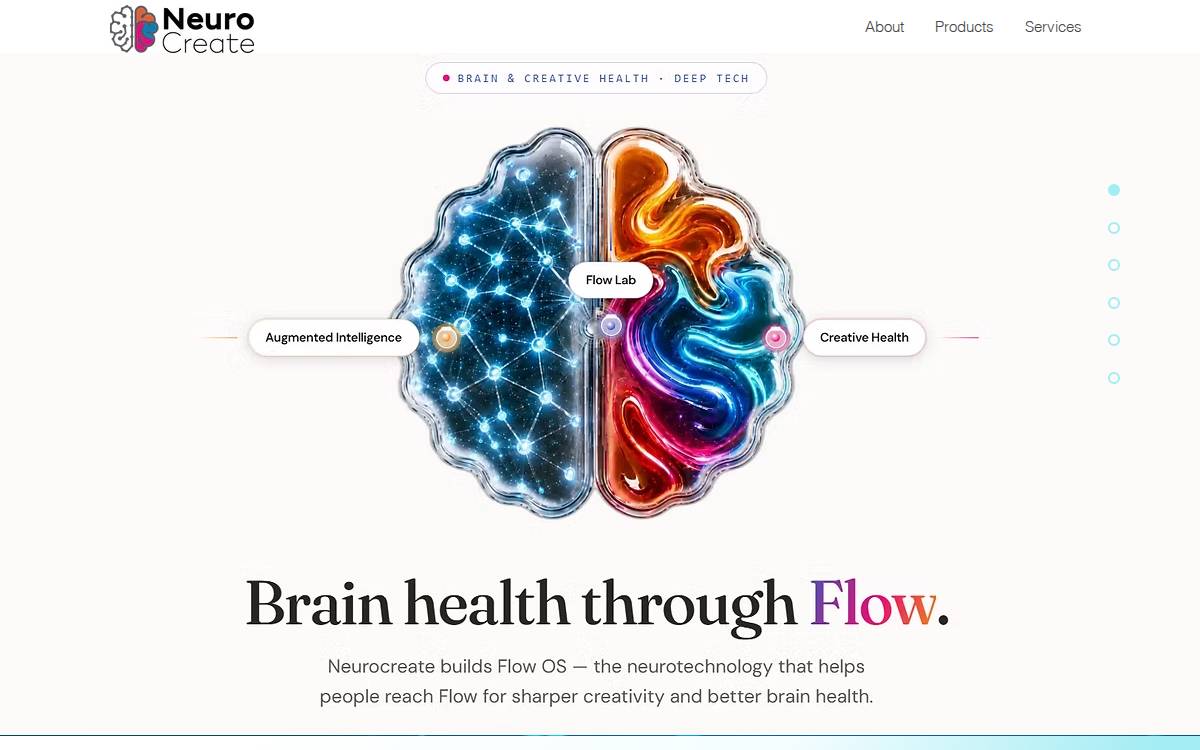 NeuroCreate website preview