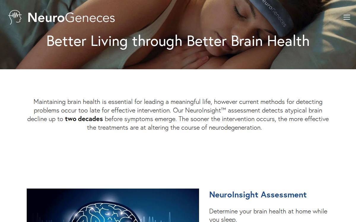 NeuroGeneces website preview