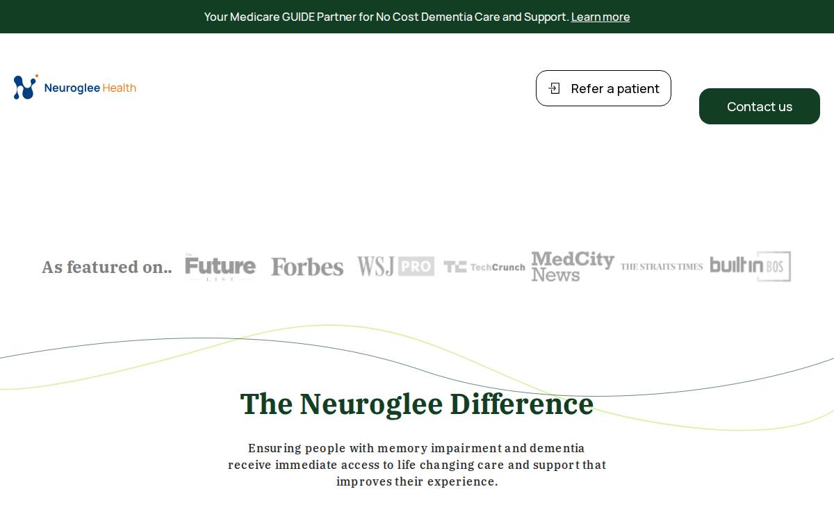 Neuroglee Health website preview