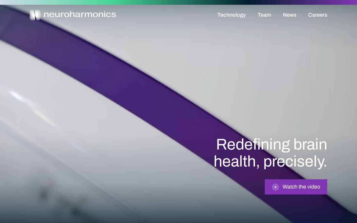 Neuroharmonics website preview