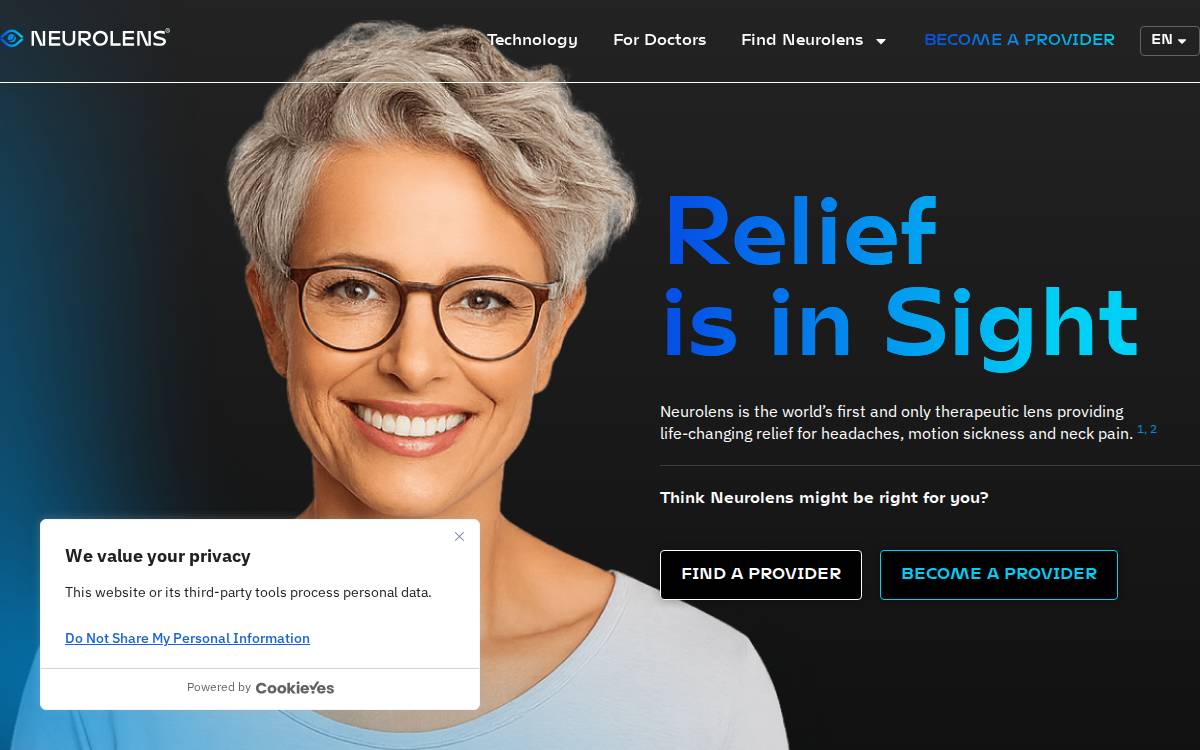 Neurolens, Inc. website preview