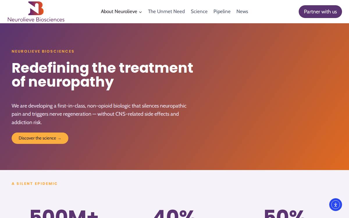 Neurolieve Biosciences website preview