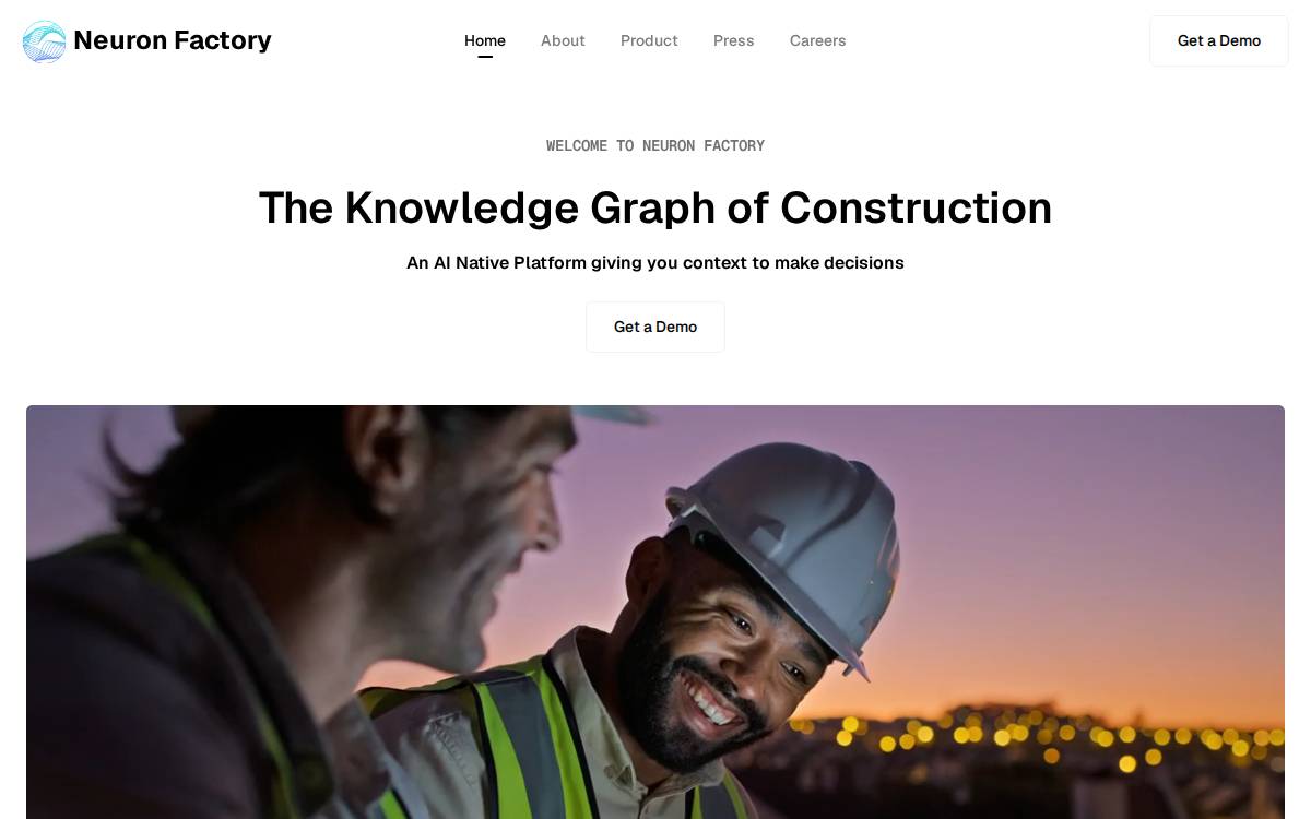 Neuron Factory website preview