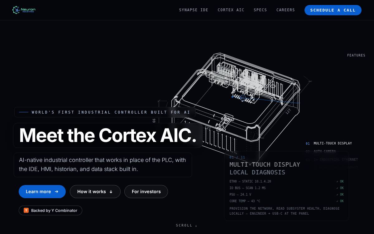 Neuron Industries website preview