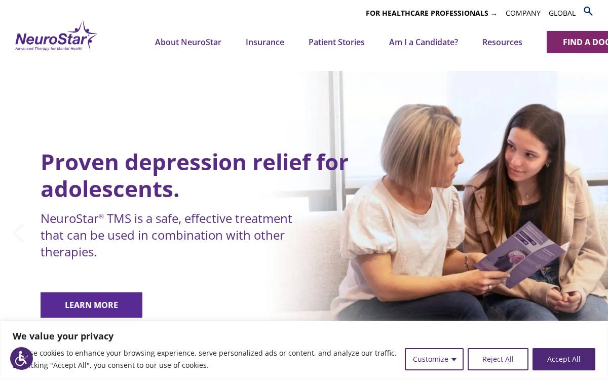 Neuronetics website preview