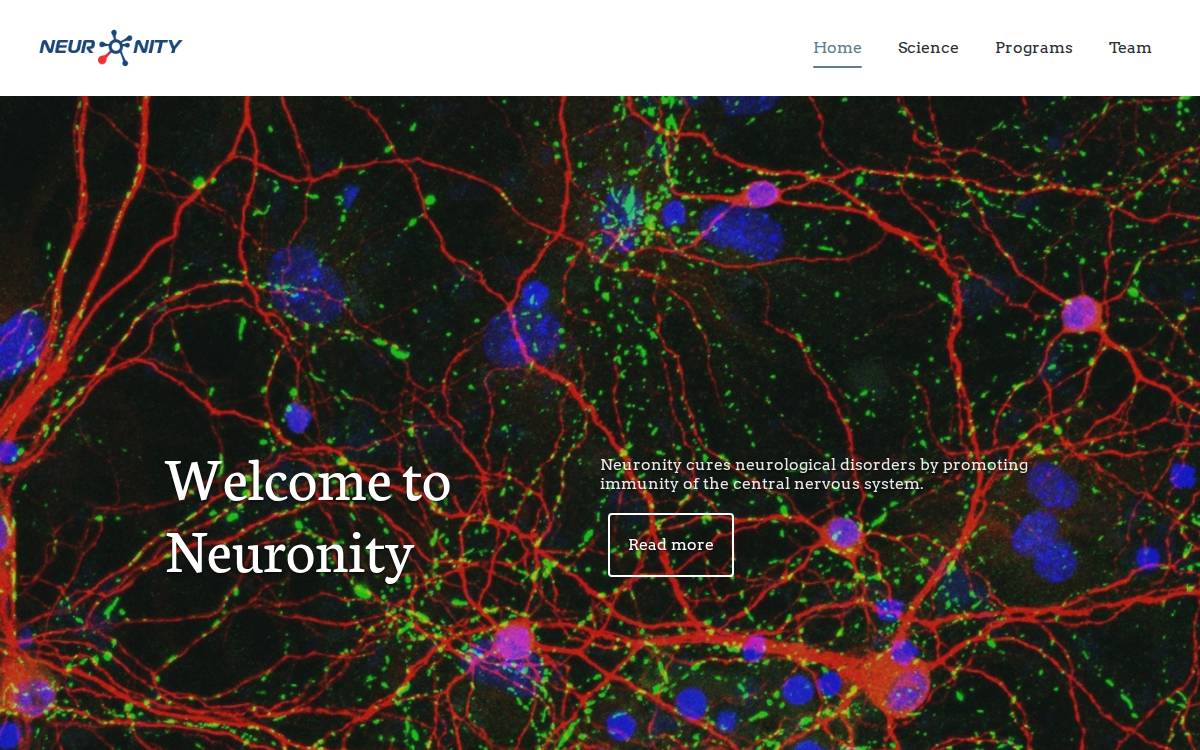 Neuronity website preview