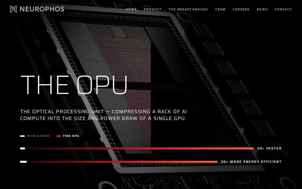 Neurophos website preview