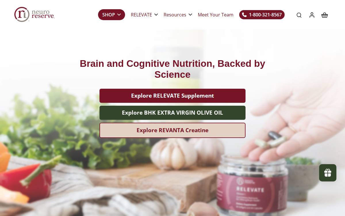NeuroReserve website preview